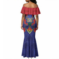 Custom Afro-Haitians Football Mermaid Dress Haitian Palm Tree Unique Style