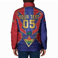 Custom Afro-Haitians Football Padded Jacket Haitian Palm Tree Unique Style