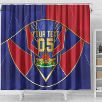 Custom Afro-Haitians Football Shower Curtain Haitian Palm Tree Unique Style