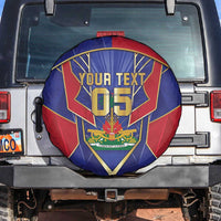 Custom Afro-Haitians Football Spare Tire Cover Haitian Palm Tree Unique Style