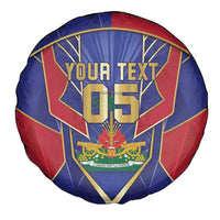 Custom Afro-Haitians Football Spare Tire Cover Haitian Palm Tree Unique Style