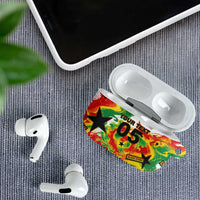 Custom Ghana Football AirPods Case African Pride Flag Colors Flame