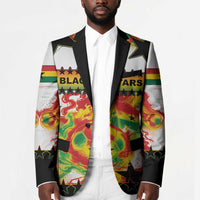 Custom Ghana Football Blazer African Pride Flag Colors Flame