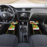 Custom Ghana Football Car Mats African Pride Flag Colors Flame