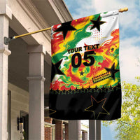 Custom Ghana Football Garden Flag African Pride Flag Colors Flame