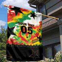 Custom Ghana Football Garden Flag African Pride Flag Colors Flame