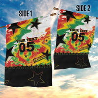 Custom Ghana Football Garden Flag African Pride Flag Colors Flame