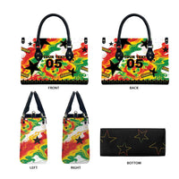 Custom Ghana Football Leather Bag African Pride Flag Colors Flame