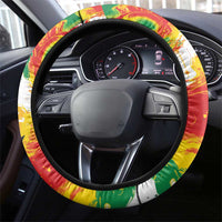 Ghana Football Steering Wheel Cover African Pride Flag Colors Flame
