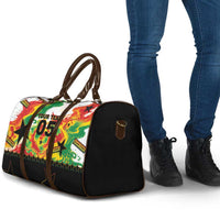Custom Ghana Football Travel Bag African Pride Flag Colors Flame
