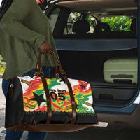 Custom Ghana Football Travel Bag African Pride Flag Colors Flame