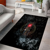 Egypt Djed Area Rug Glow Smoky Dark Style