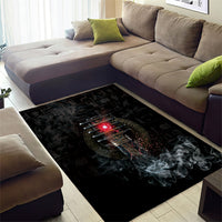 Egypt Djed Area Rug Glow Smoky Dark Style