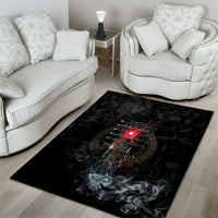 Egypt Djed Area Rug Glow Smoky Dark Style