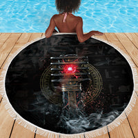 Egypt Djed Beach Blanket Glow Smoky Dark Style