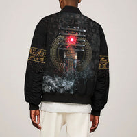 Egypt Djed Bomber Jacket Glow Smoky Dark Style