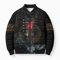 Egypt Djed Bomber Puffer Jacket Glow Smoky Dark Style