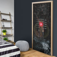 Egypt Djed Door Cover Glow Smoky Dark Style