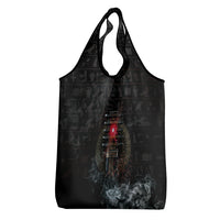 Egypt Djed Grocery Bag Glow Smoky Dark Style