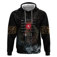 Egypt Djed Hoodie Glow Smoky Dark Style