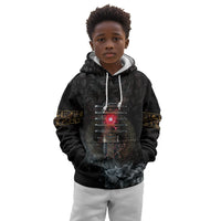 Egypt Djed Kid Hoodie Glow Smoky Dark Style