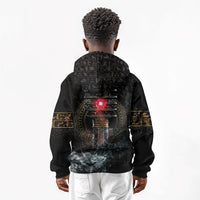 Egypt Djed Kid Hoodie Glow Smoky Dark Style