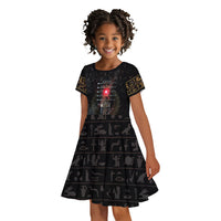 Egypt Djed Kid Short Sleeve Dress Glow Smoky Dark Style