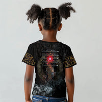 Egypt Djed Kid T shirt Glow Smoky Dark Style