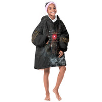 Egypt Djed Kid Wearable Blanket Hoodie Glow Smoky Dark Style