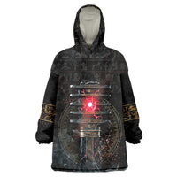 Egypt Djed Kid Wearable Blanket Hoodie Glow Smoky Dark Style
