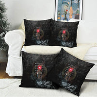 Egypt Djed Pillow Cover Glow Smoky Dark Style