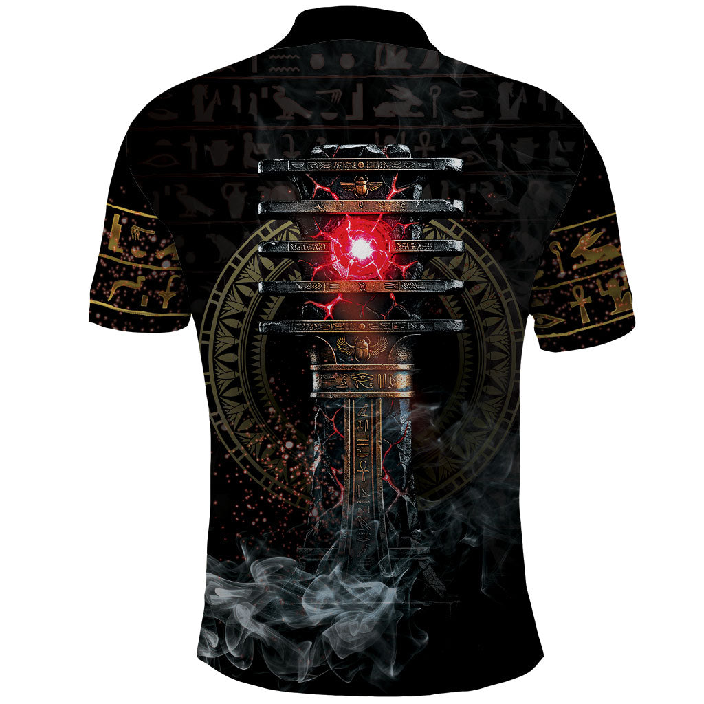 Egypt Djed Polo Shirt Glow Smoky Dark Style