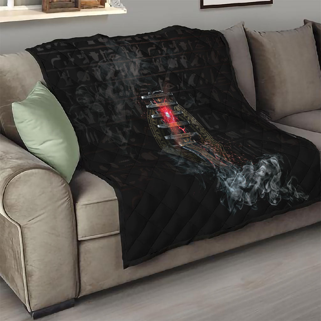 Egypt Djed Quilt Glow Smoky Dark Style