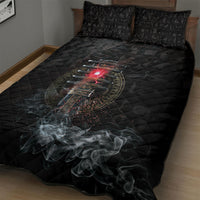Egypt Djed Quilt Bed Set Glow Smoky Dark Style