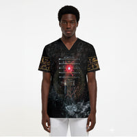 Egypt Djed Scrub Top Glow Smoky Dark Style