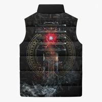 Egypt Djed Sleeveless Puffer Jacket Glow Smoky Dark Style