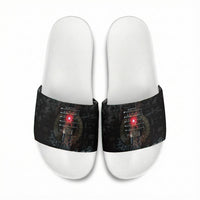 Egypt Djed Slide Sandals Glow Smoky Dark Style