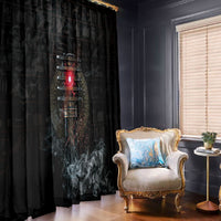 Egypt Djed Window Curtain Glow Smoky Dark Style