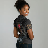 Egypt Djed Women Polo Shirt Glow Smoky Dark Style