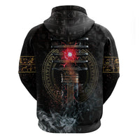 Egypt Djed Zip Hoodie Glow Smoky Dark Style