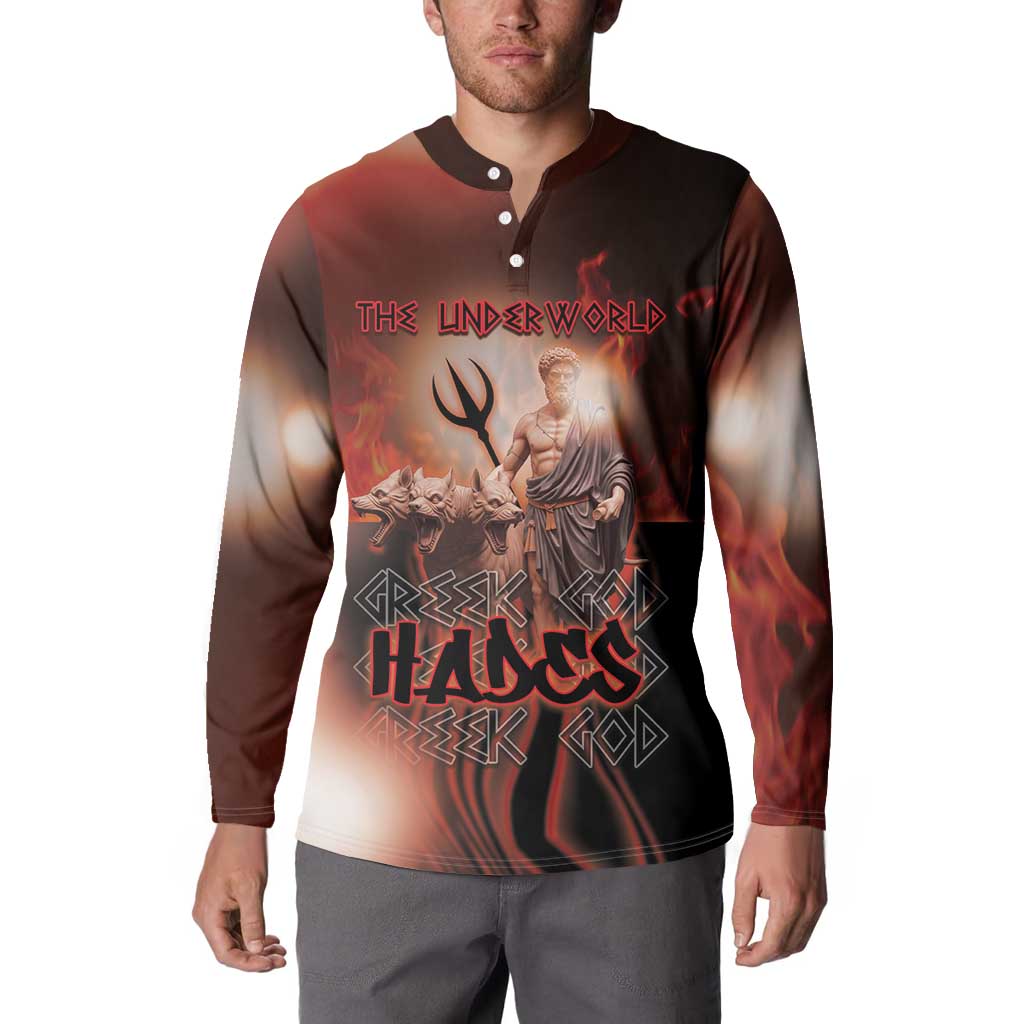 Ancient Greek Hades Button Sweatshirt King Of The Underworld - Wonder Print Shop