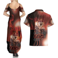 Ancient Greek Hades Couples Matching Summer Maxi Dress and Hawaiian Shirt King Of The Underworld - Wonder Print Shop
