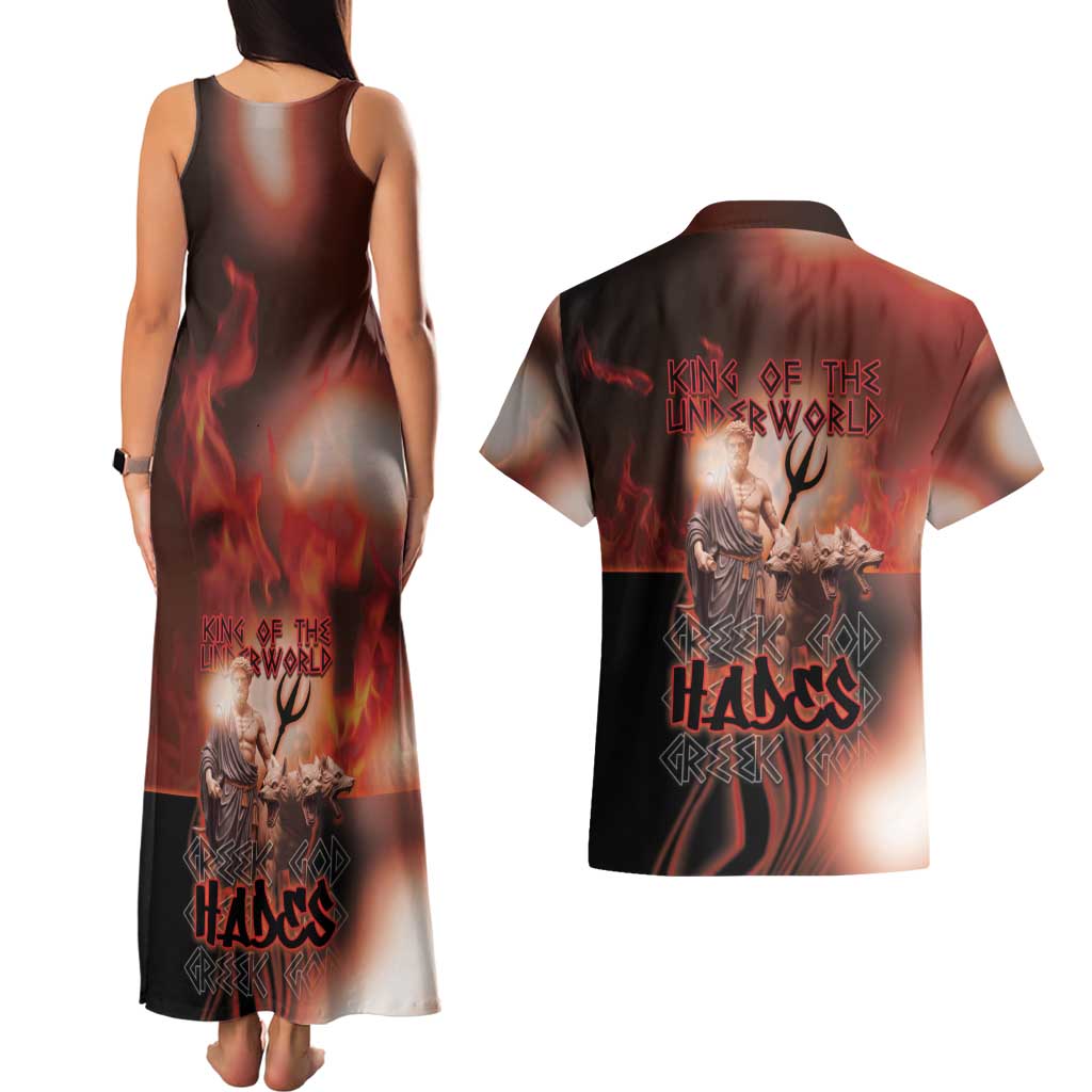 Ancient Greek Hades Couples Matching Tank Maxi Dress and Hawaiian Shirt King Of The Underworld - Wonder Print Shop