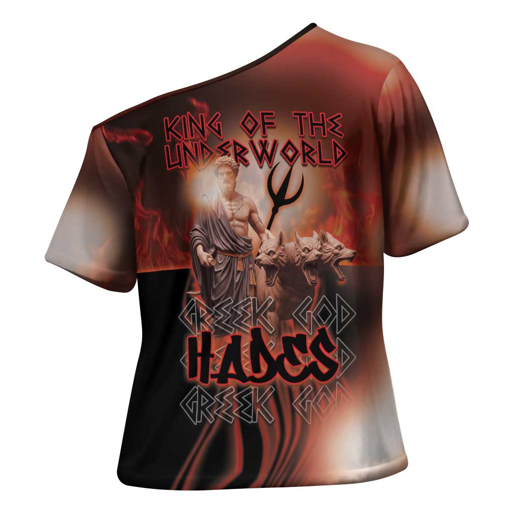 Ancient Greek Hades Cross Shoulder Shirt King Of The Underworld - Wonder Print Shop