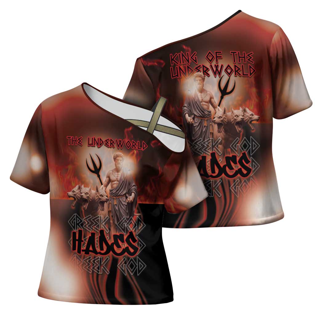 Ancient Greek Hades Cross Shoulder Shirt King Of The Underworld - Wonder Print Shop