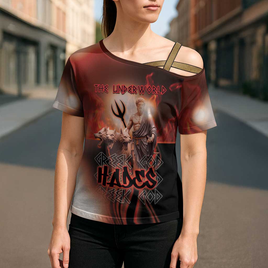 Ancient Greek Hades Cross Shoulder Shirt King Of The Underworld - Wonder Print Shop