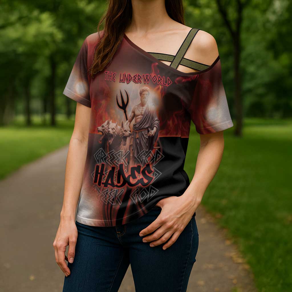 Ancient Greek Hades Cross Shoulder Shirt King Of The Underworld - Wonder Print Shop
