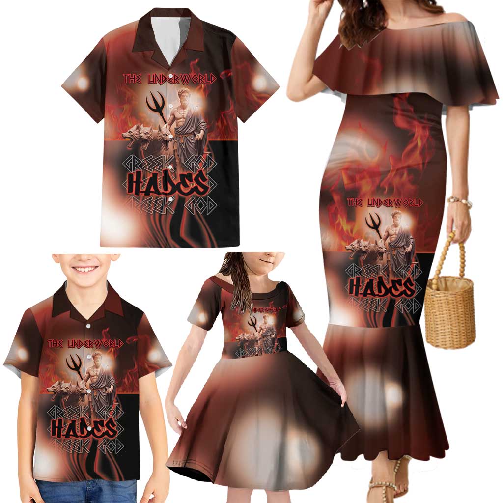 Ancient Greek Hades Family Matching Mermaid Dress and Hawaiian Shirt King Of The Underworld - Wonder Print Shop