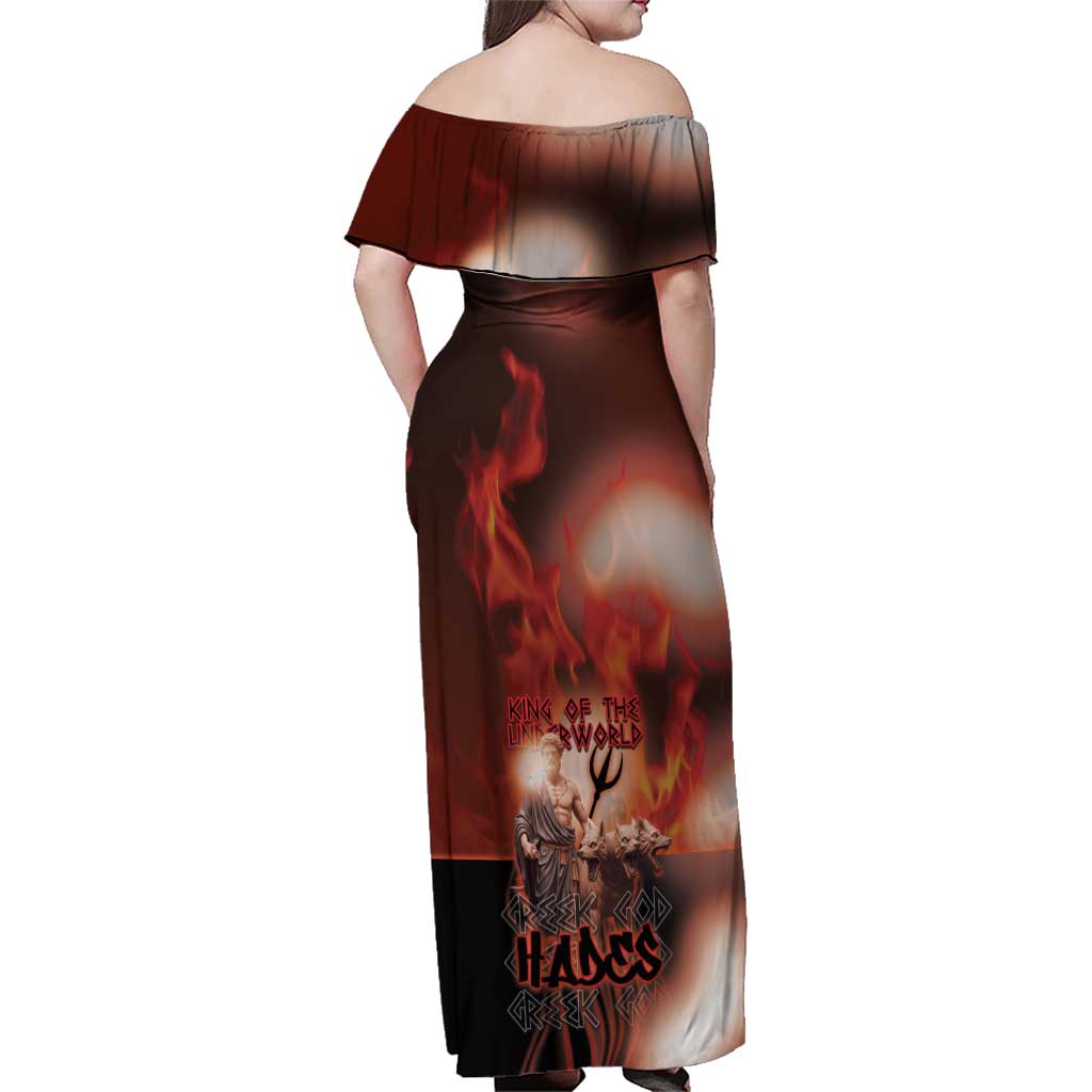 Ancient Greek Hades Family Matching Off Shoulder Maxi Dress and Hawaiian Shirt King Of The Underworld - Wonder Print Shop