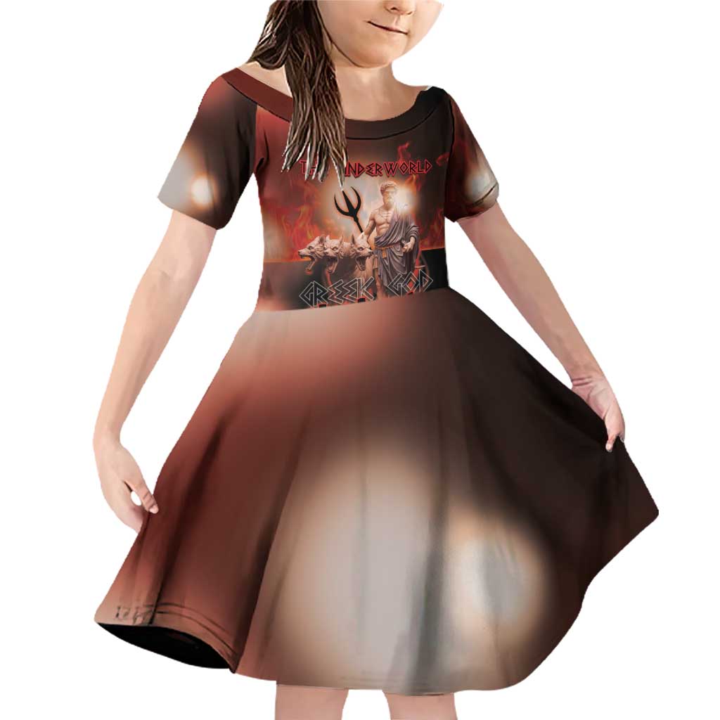 Ancient Greek Hades Family Matching Off Shoulder Short Dress and Hawaiian Shirt King Of The Underworld - Wonder Print Shop